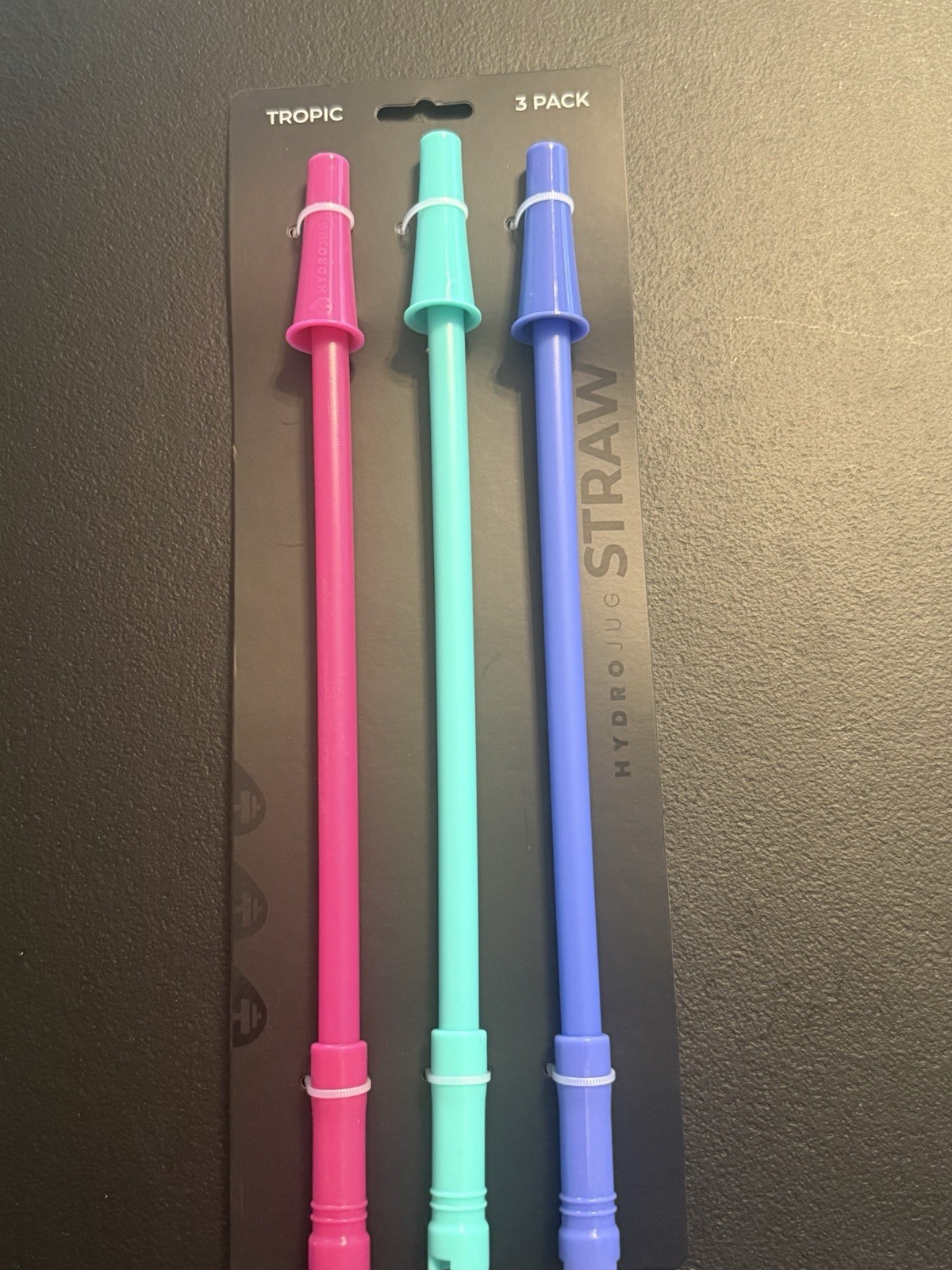 HydroJug Replacement Straws - Tropic - Silicone Tip - Pack Of 3 - New