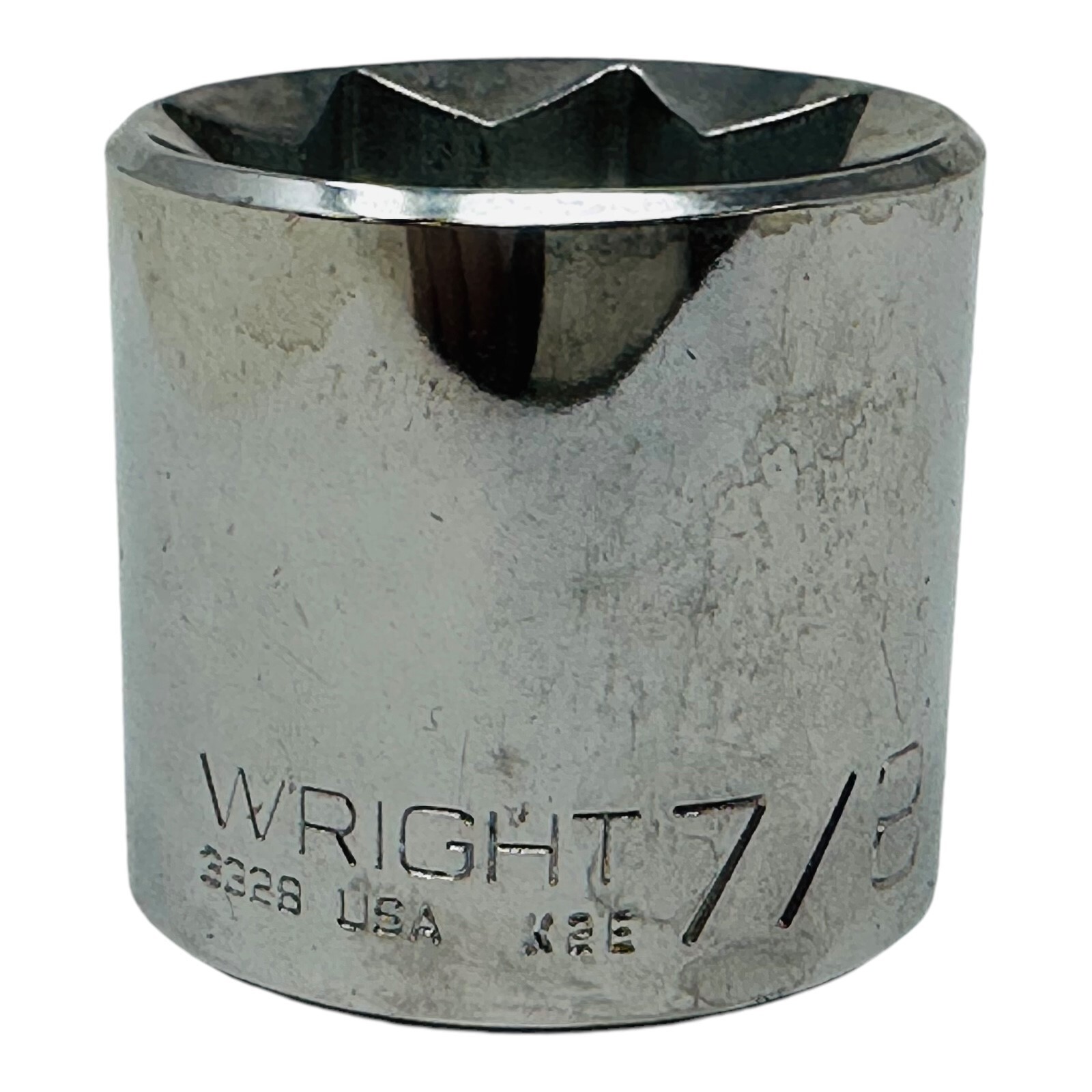 WRIGHT TOOL 3328 8 POINT STANDARD SAE SOCKET 7/8" 3/8" DRIVE NEW/NOS