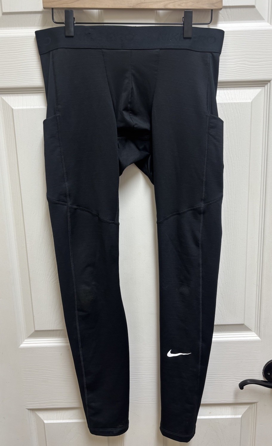 Nike Pro Men’s Size Large WARM Dri-Fit Tights Compression Pants Tight Fit Black