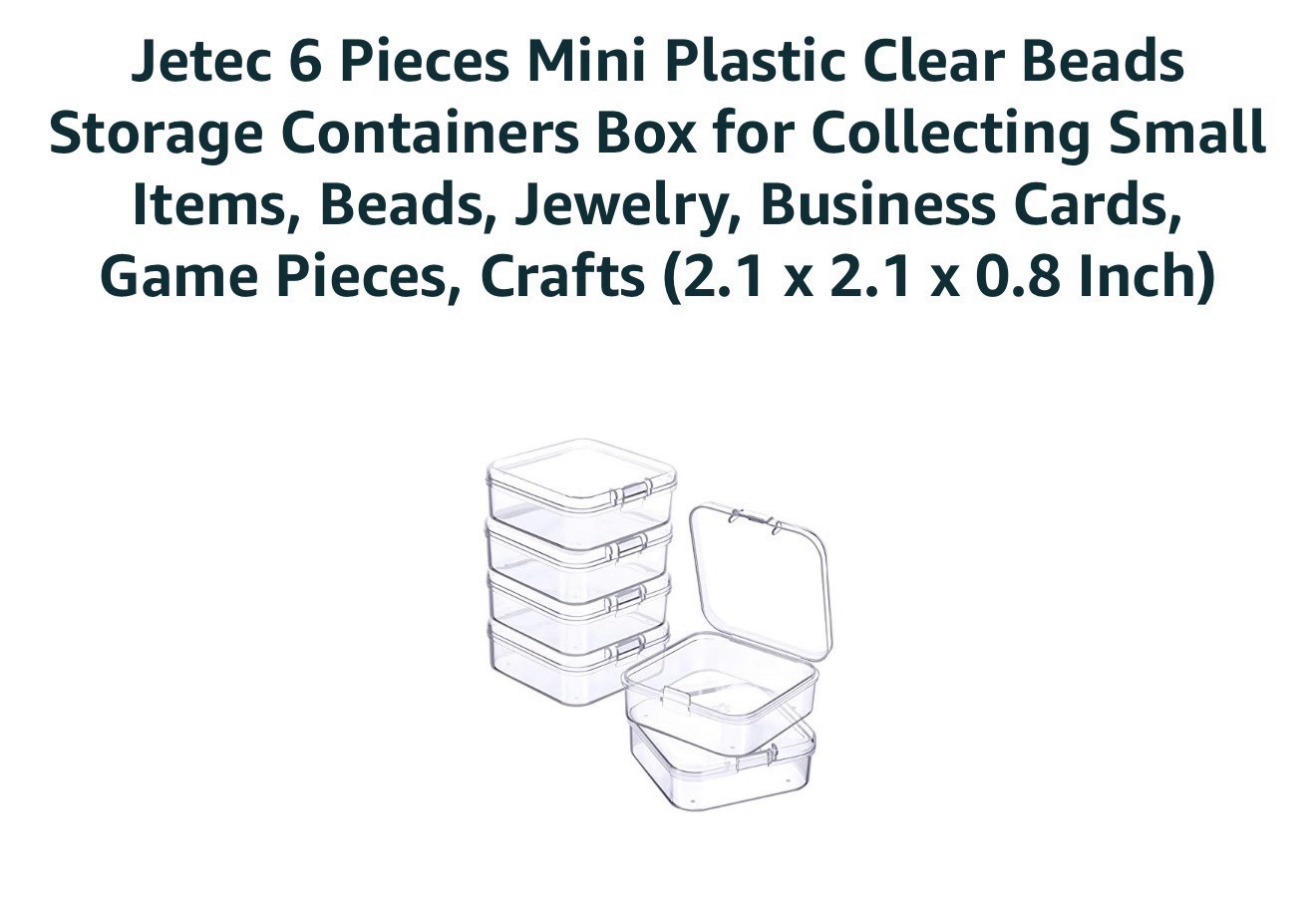 6 Pack Clear Plastic Organizer Boxes Mini Storage Containers for Beads Crafts