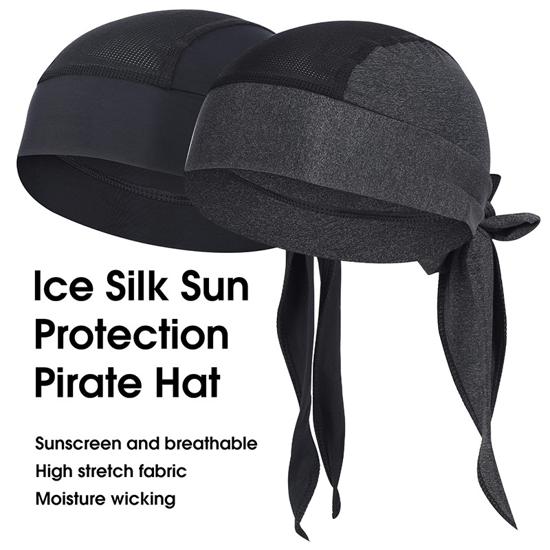 WEST BIKING Summer Ice Silk Sun Protection Cycling Pirate Hat Outdoor Sports Cap