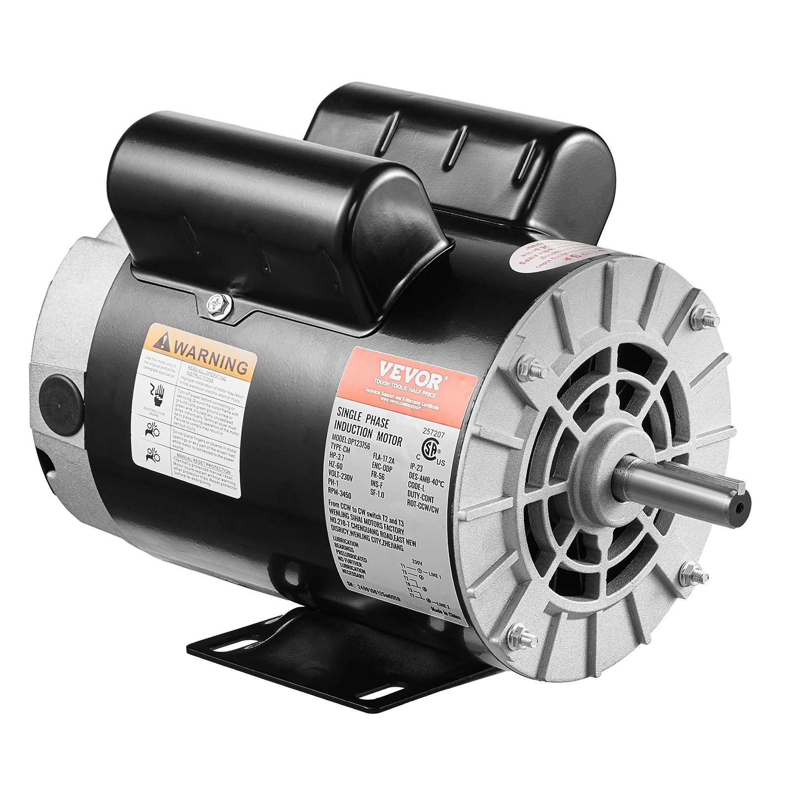 VEVOR 3.7HP Single Phase Induction Motor DP123756