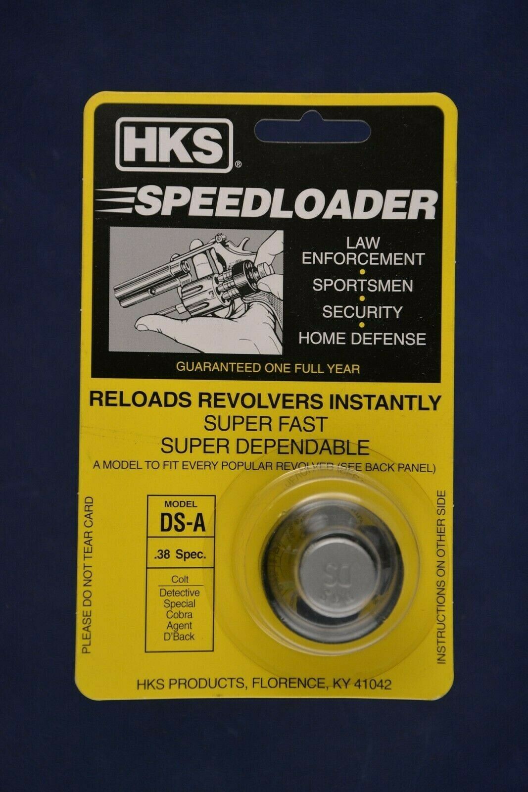 HKS DS-A Speed Loader 38/357 Mag Fits Cobra & other Colts