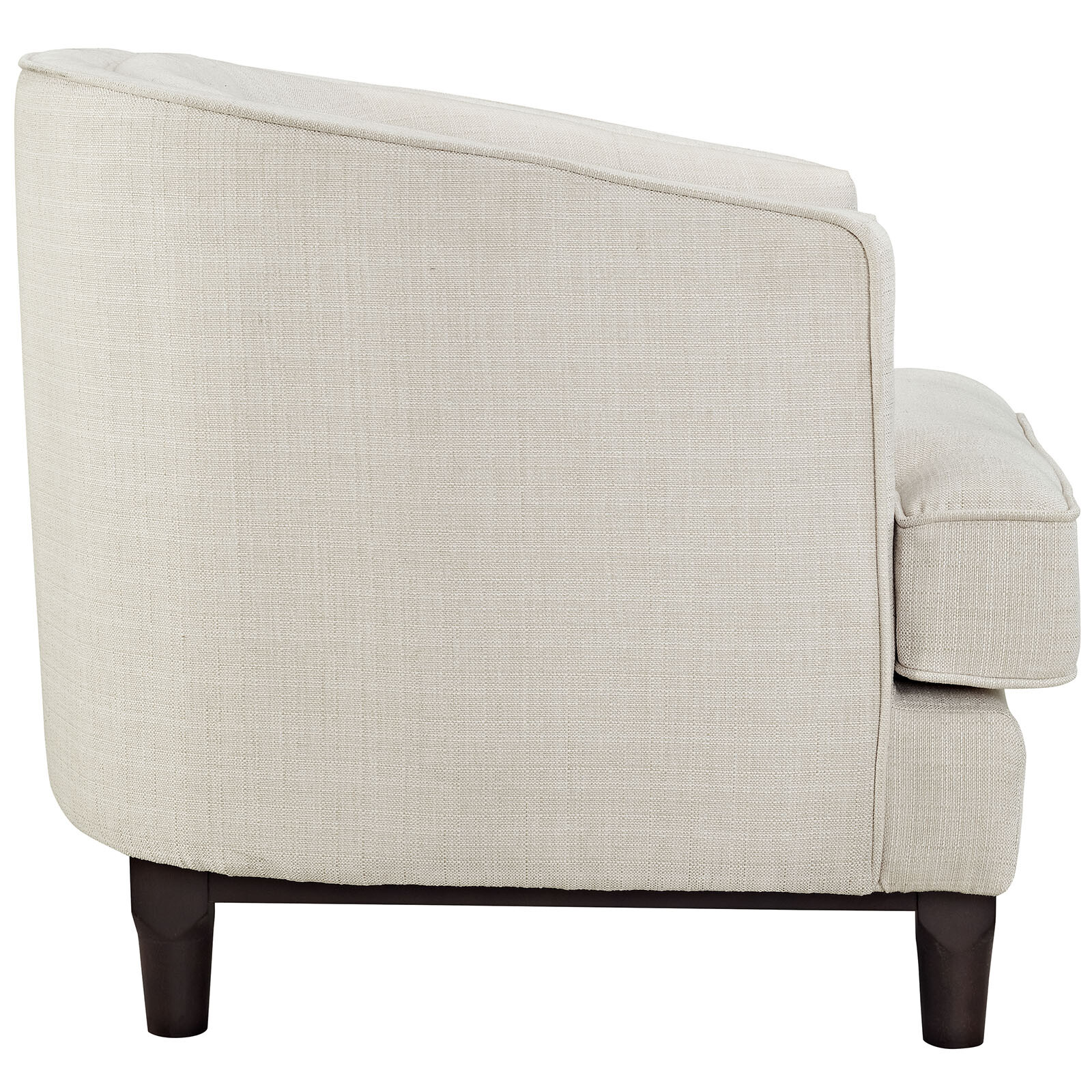 Modway Coast Upholstered Fabric Armchair in Beige