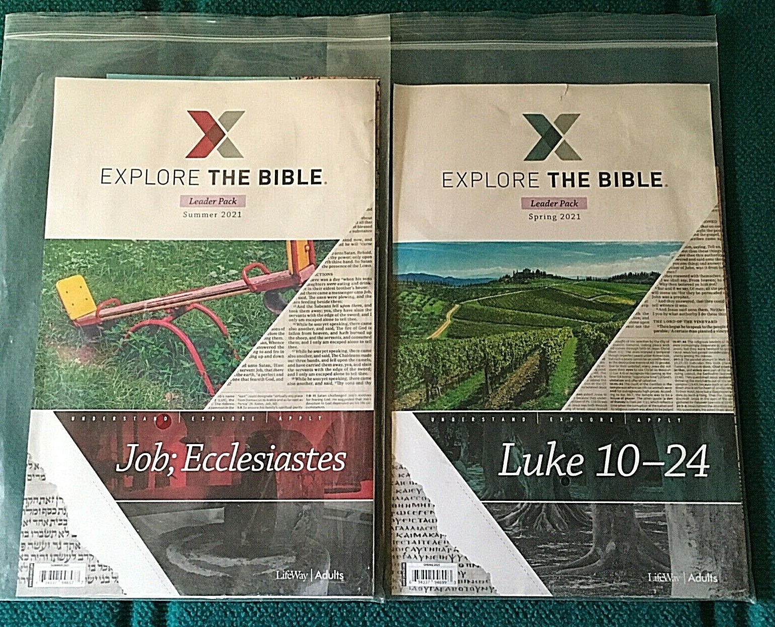 EXPLORE THE BIBLE "Job, Ecclesiastes, Luke 10-24" LEADER PACK @ Maps & Posters