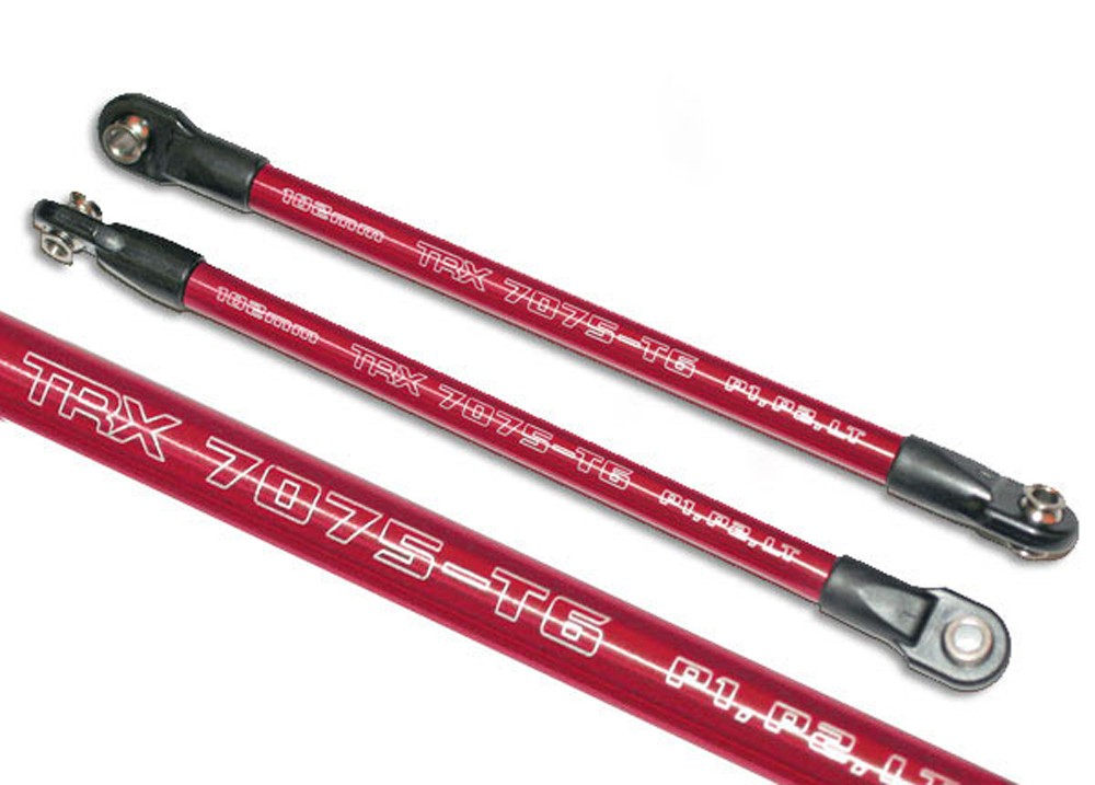 Traxxas 5318X - Aluminum Pushrod, Red, Revo & Summit (2)