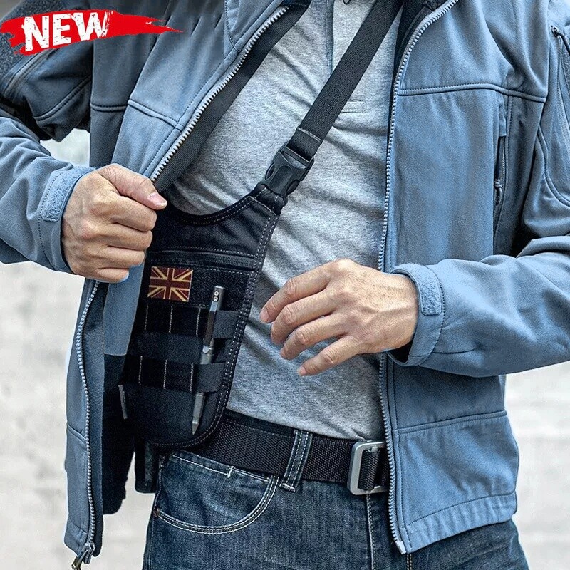 Tactical Underarm Gun Holster Molle Pocket Shoulder Crossbody Bag Wallet Hunting