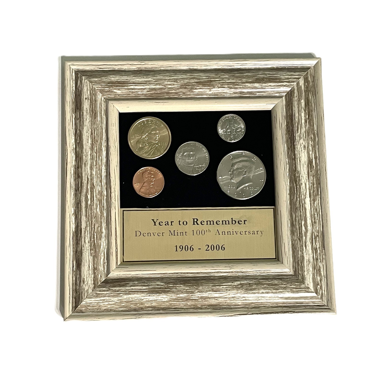 2006 US Mint Uncirculated Coin Set - 100th Anniversary Denver Mint - Framed with