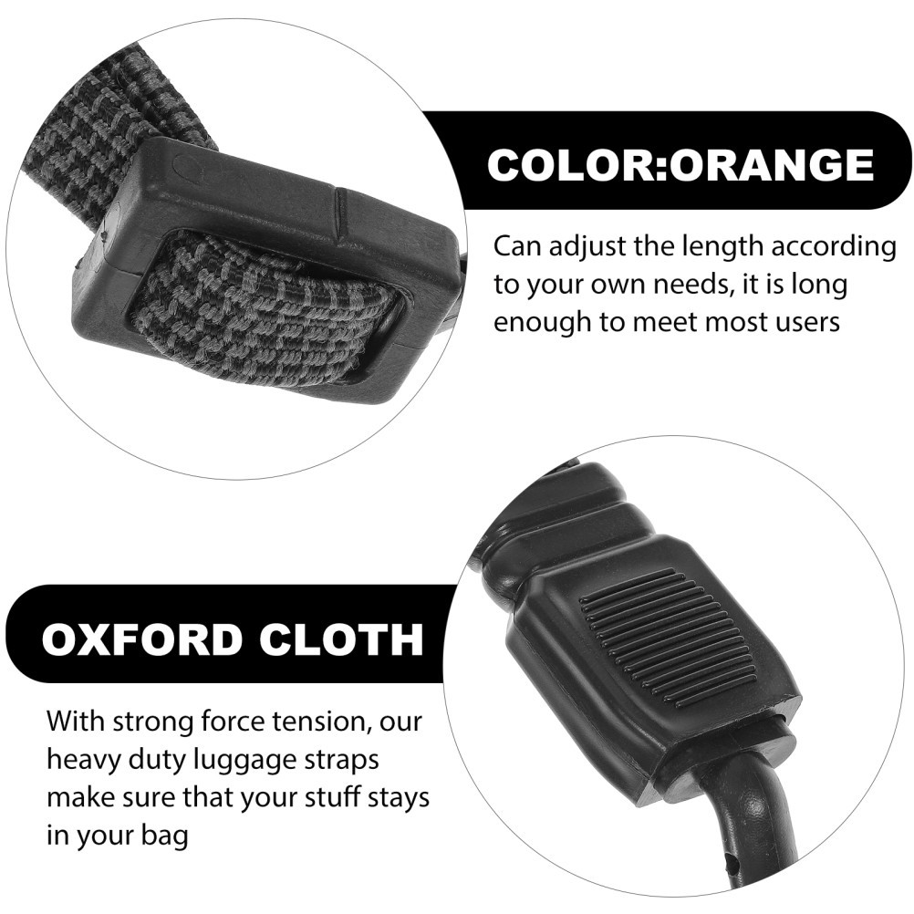 3 Pcs Adjustable Bungee Cords Heavy Duty Rubber Straps With Hooks