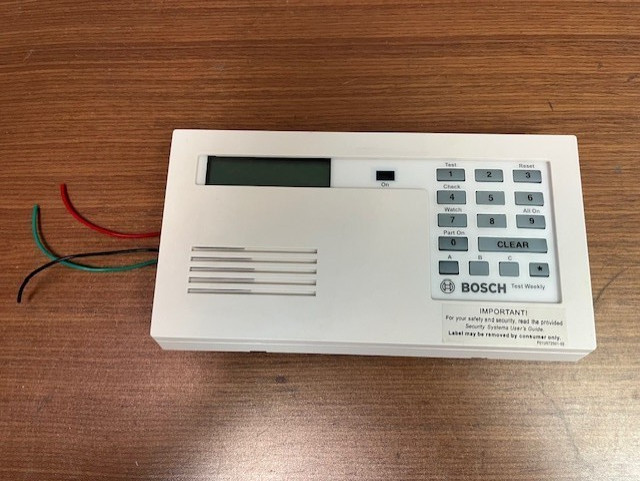 Bosch Radionics D223AW LCD keypad command center, white; Tested