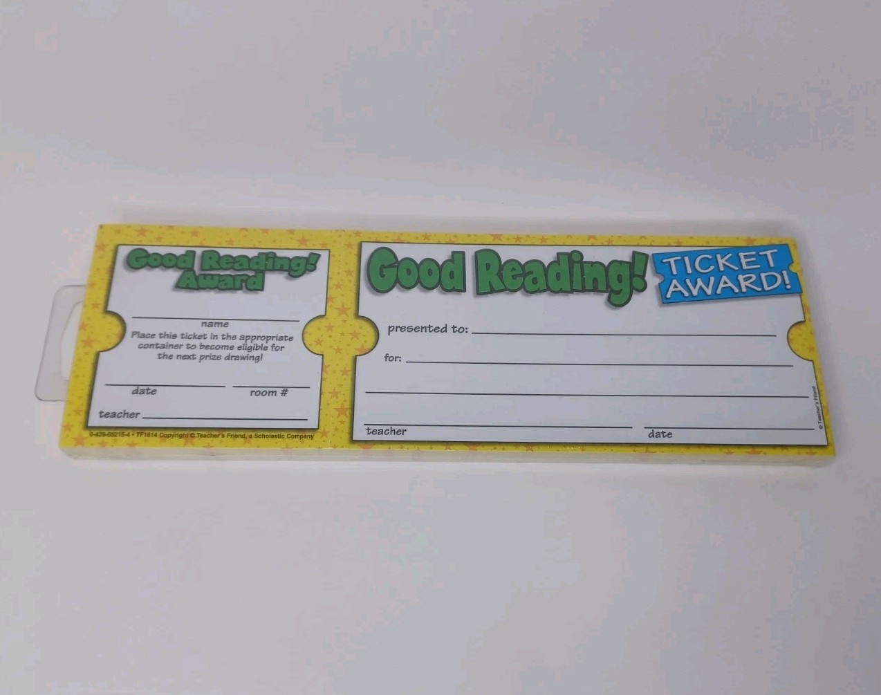 Good Reading Award Scholastic 100 Ticket Reward Teacher Motivate Student