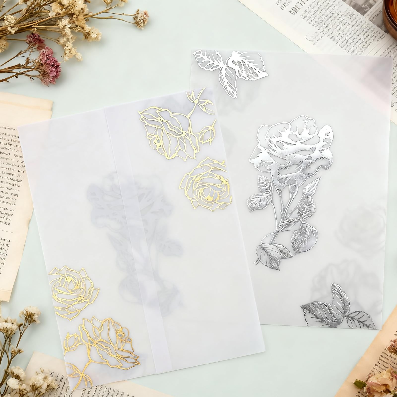 70 PCS Vellum Jackets 5x7 Invitations Pre Folded Paper Translucent Wraps