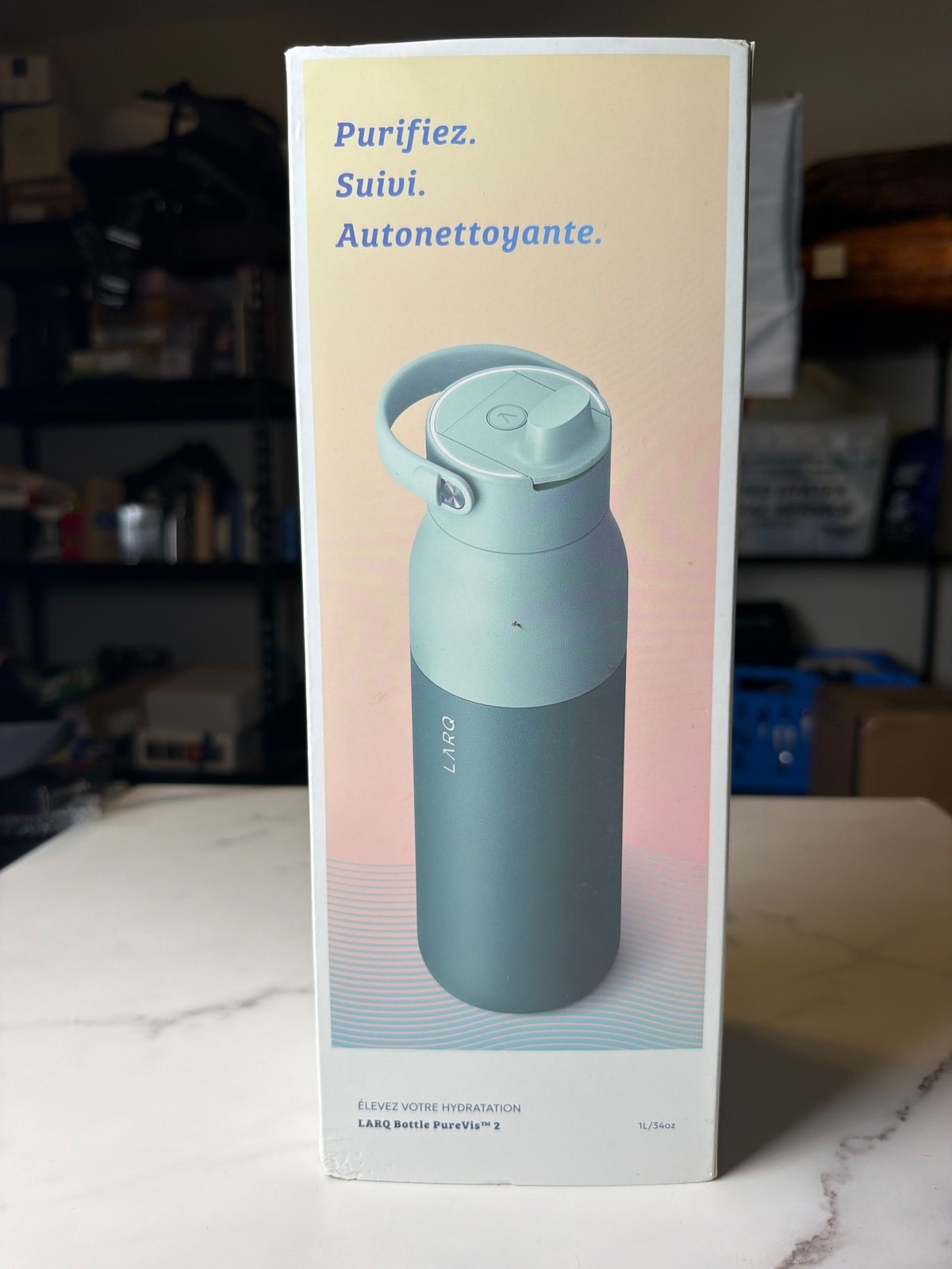 LARQ PureVis 2 Self-Cleaning Water Bottle UV 34oz Insulated Stainless