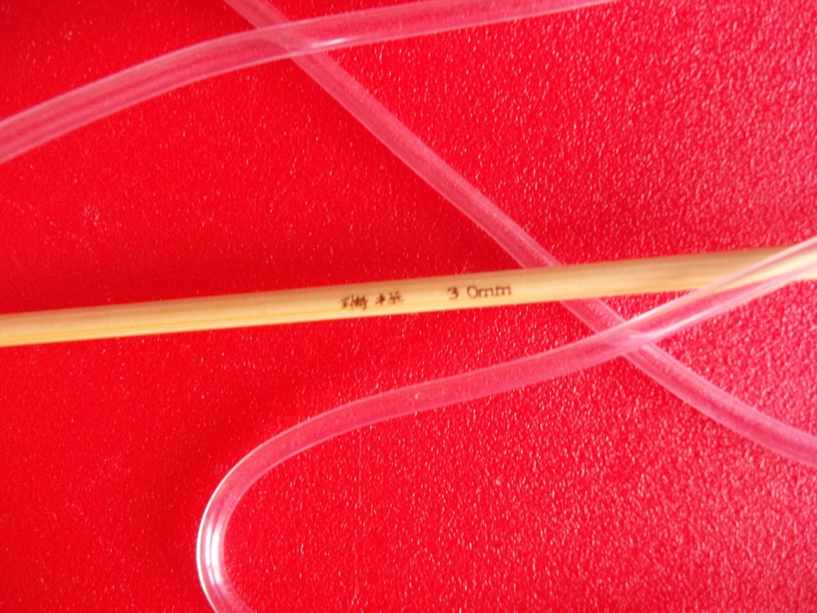 Afghan crochet hook/needle, bamboo, 41" long