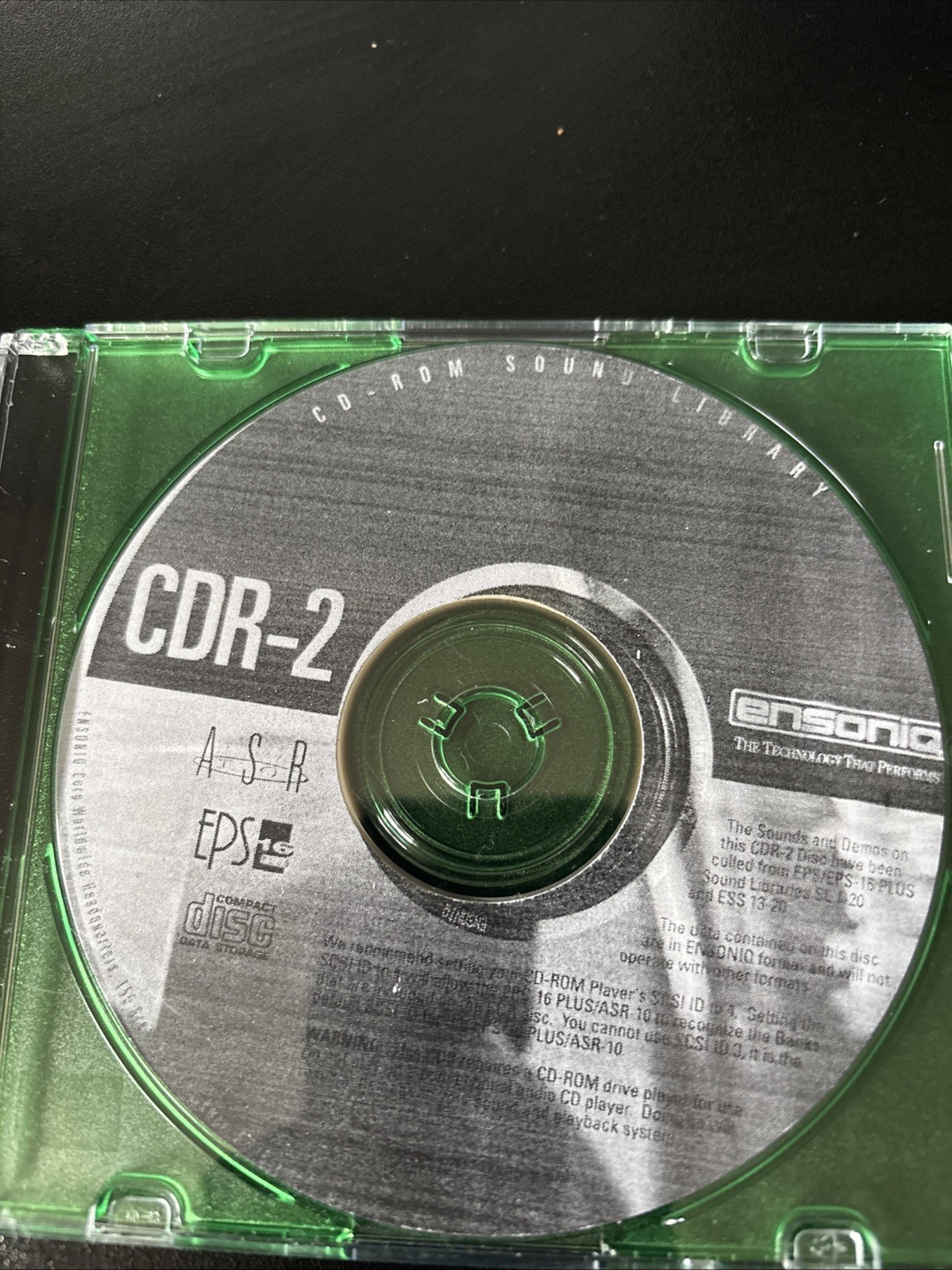 Ensoniq ASR 10 / EPS 16 " CD-ROM Sound Library (CDR-2 Disk)