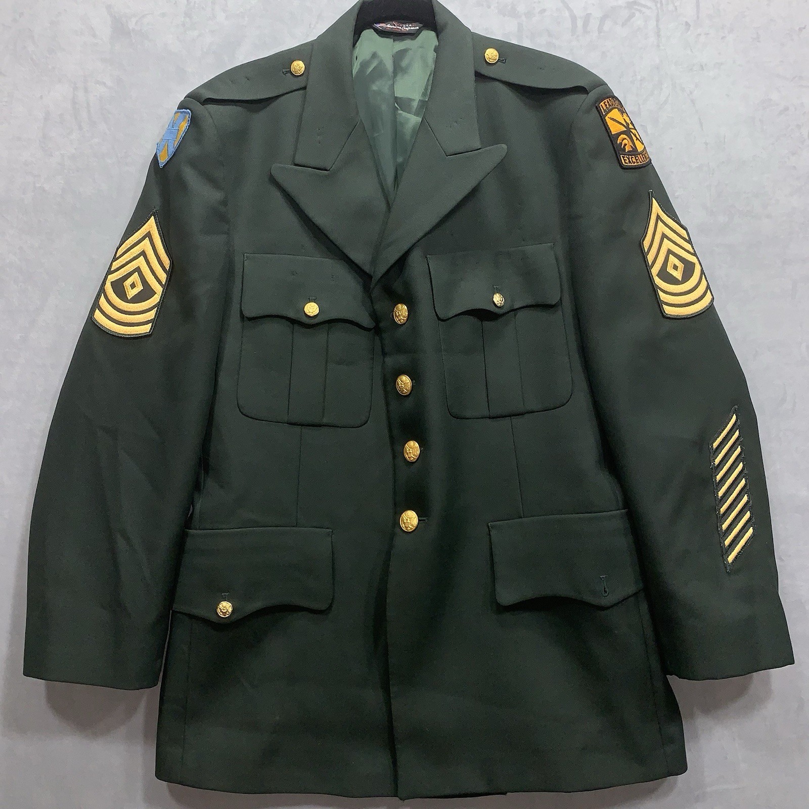 Patriot Leadership Excellence Green Army Uniform Jacket Coat Made in USA 44R
