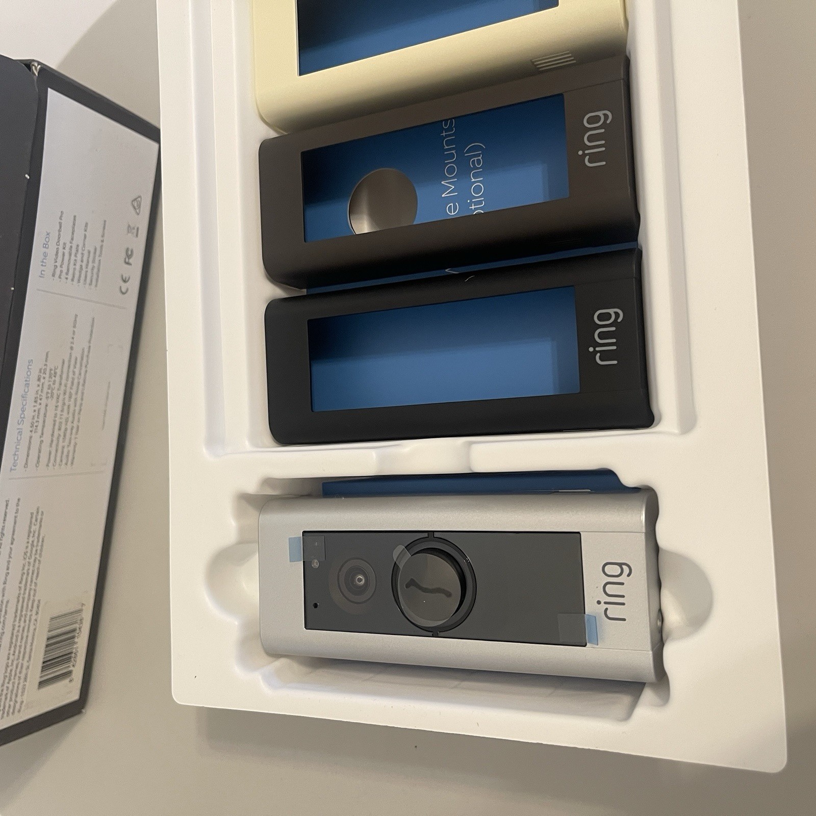 RING Video DOORBELL PRO WiFi Hardwired w/Interchangeable Plates