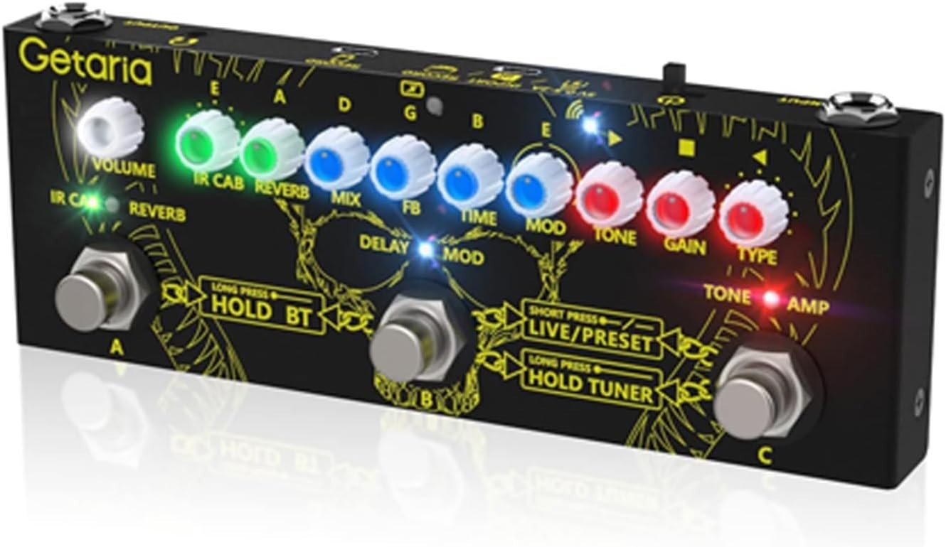 Professional Guitar Effects Processor - Wireless Playback & Compact Design