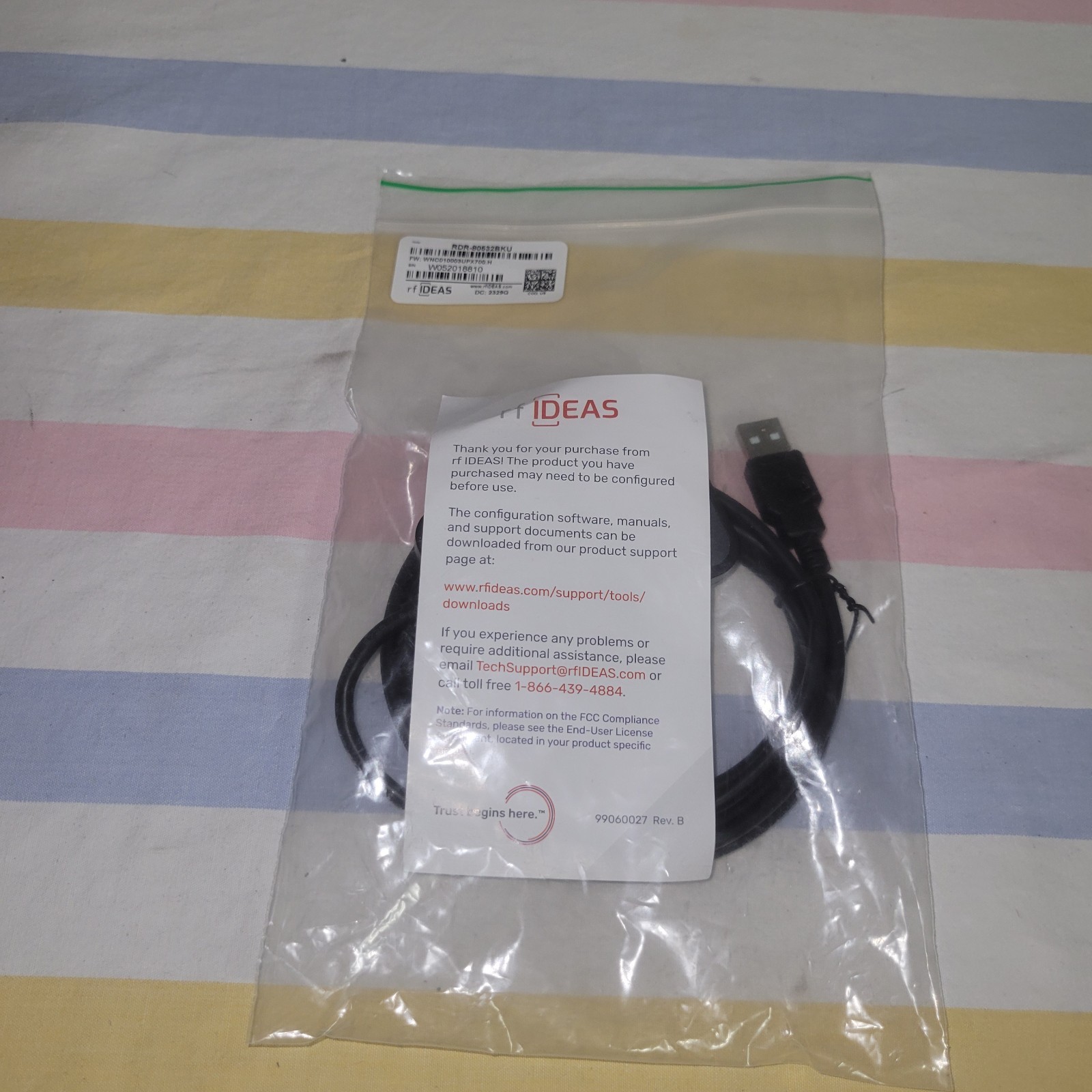 RF IDEAS RDR-80531BKU WAVE ID Plus Mini V3 Black USB Keystroke Reader