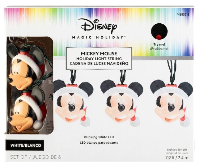 Disney 8-Count 7-ft Twinkling White LED Battery-operated Indoor Christmas Strin