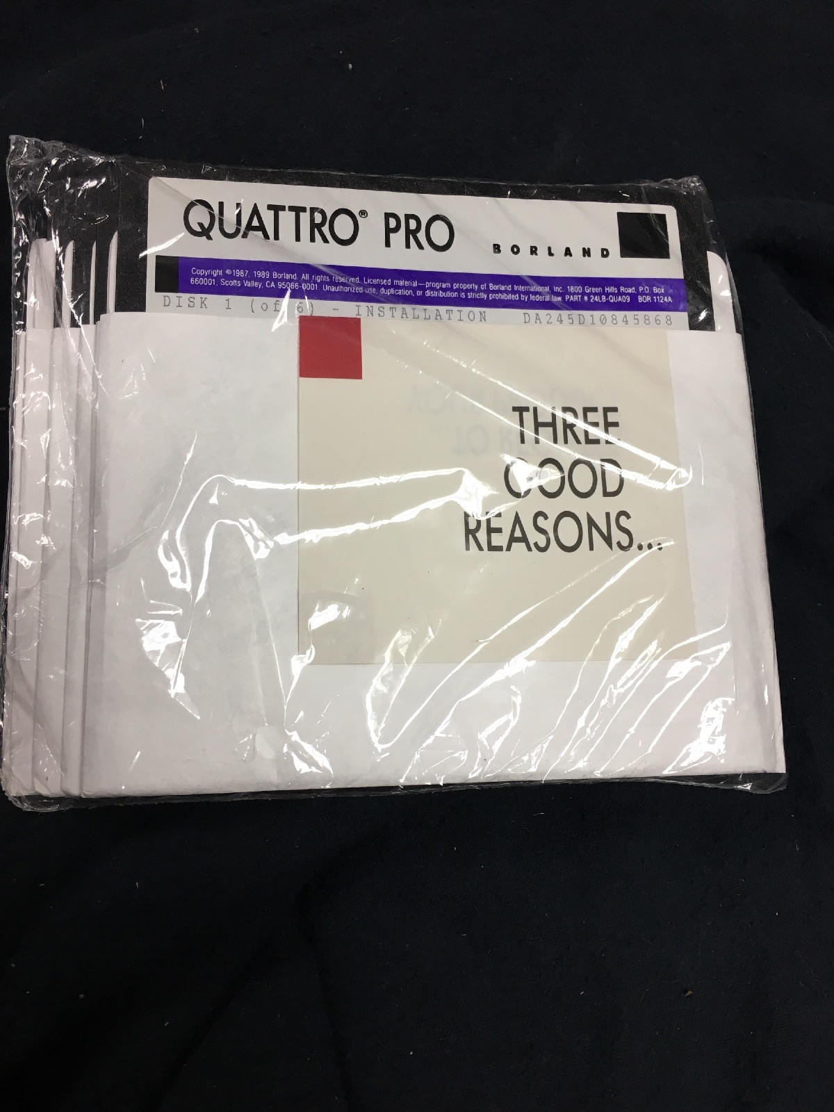 VINTAGE QUATTRO PRO BORLAND (6) DISK INSTALLATION FLOPPY DISKS (New Old Stock)