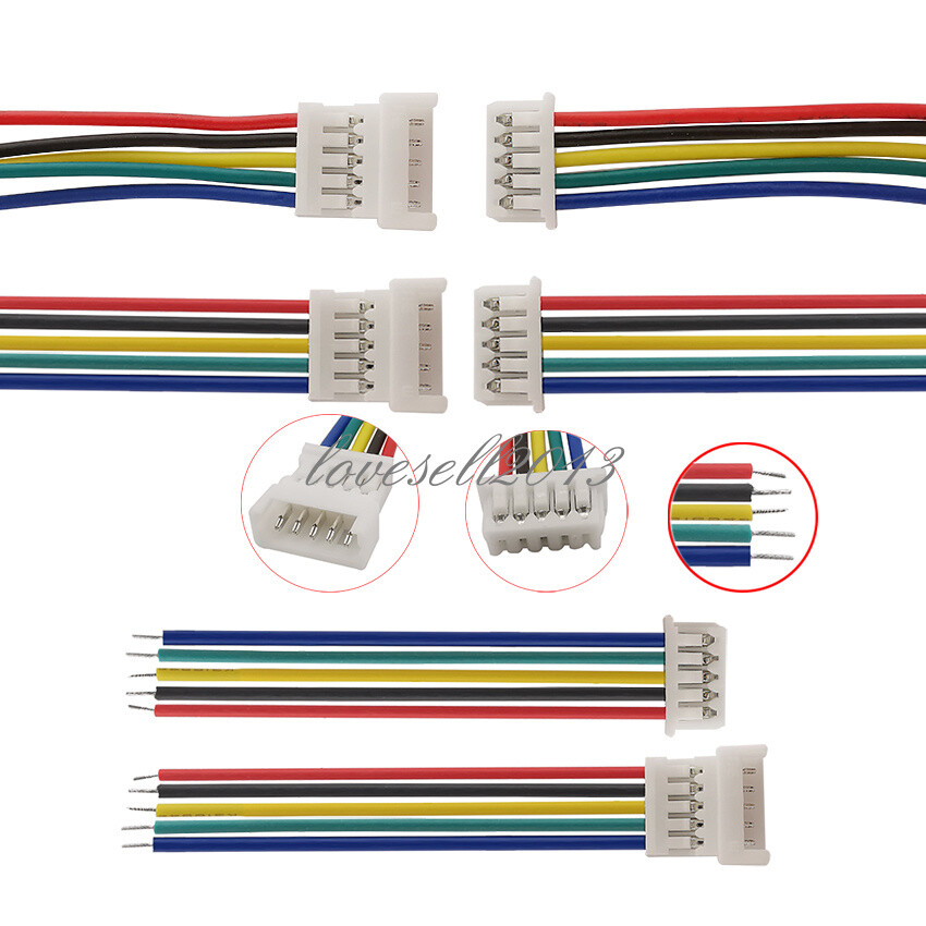 2/5/10 Pair JST 1.25 Male Female Wire Connector 1.25mm 2P 3P 4P 5P 6P JST Plug L