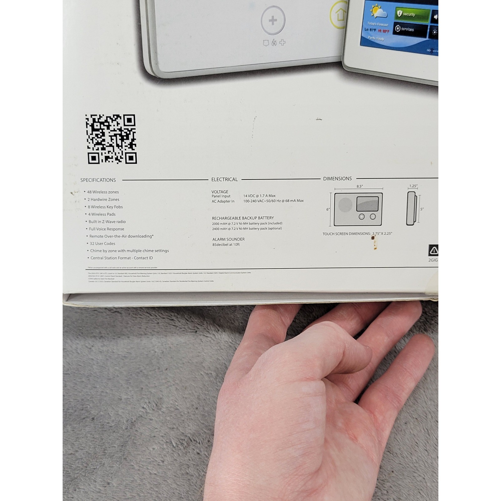 2GIG CP21-345 Go!Control Wireless Security Automation System Color Touch Screen