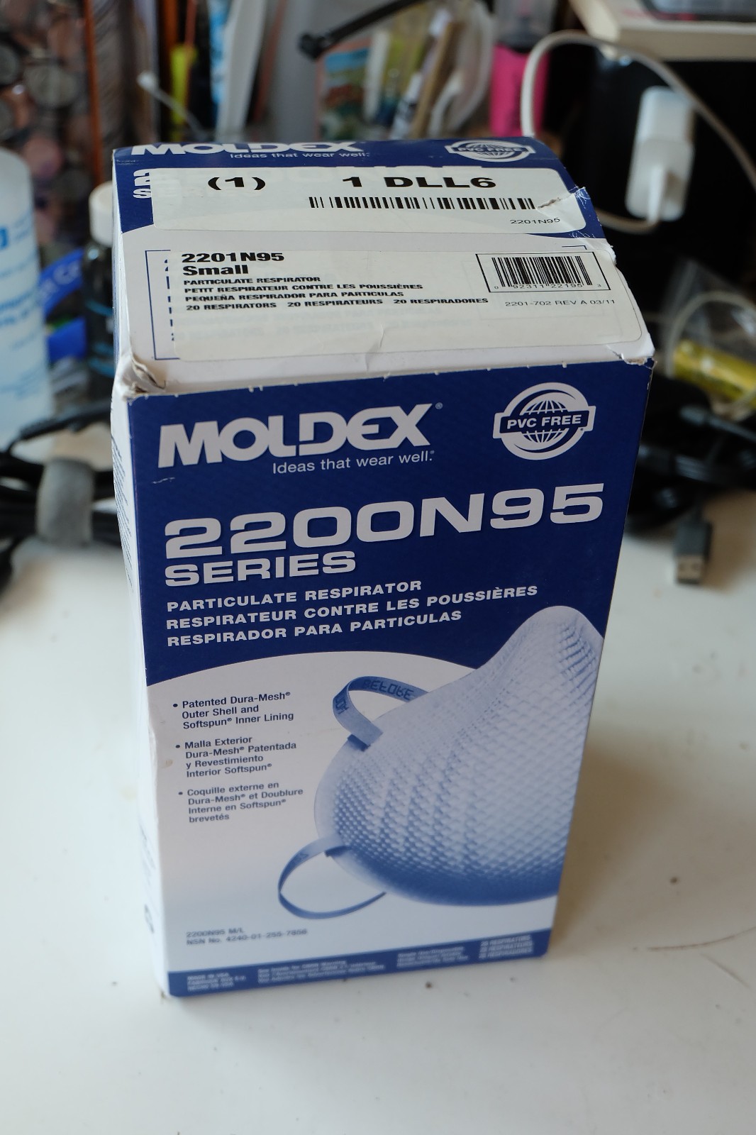 Box of 20 Moldex 2201N95 Particulate Respirator (Small) [exp. 09/2030]