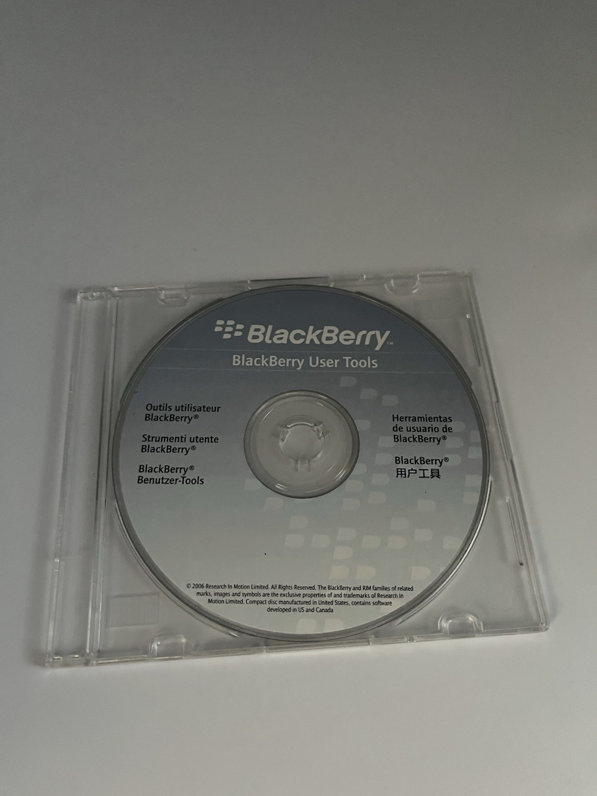 Blackberry User Tools Software (Windows PC CD-ROM, 2006)