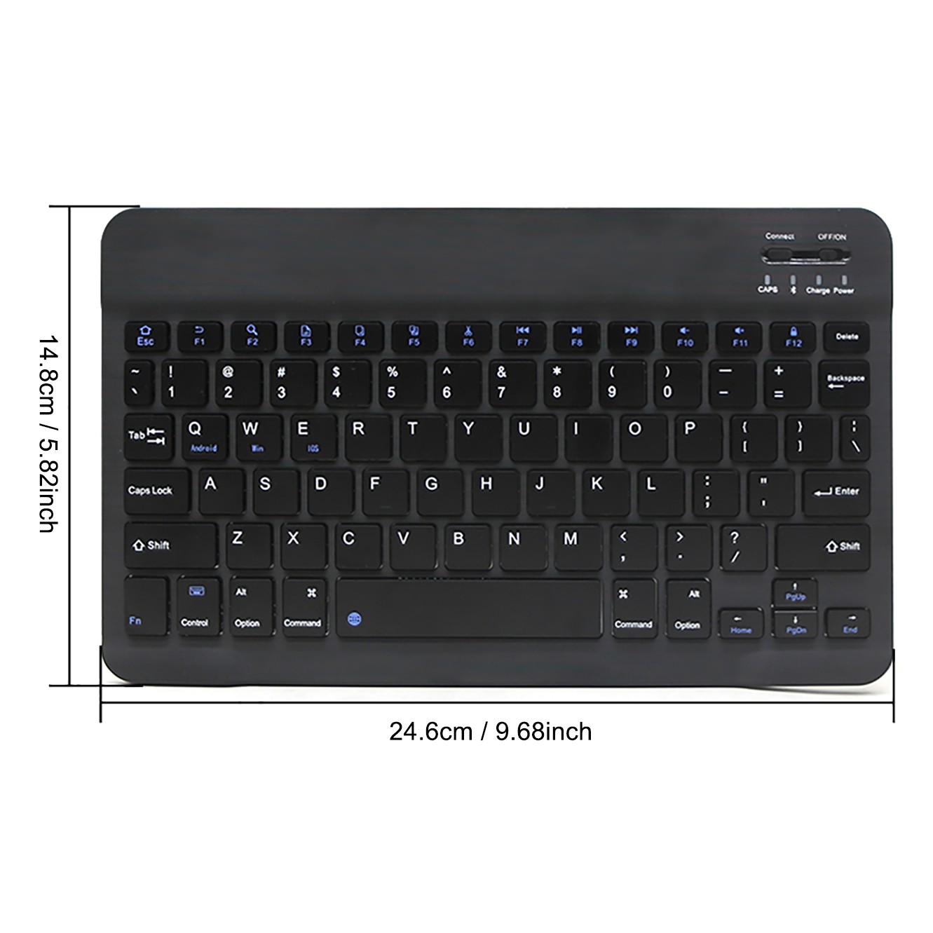 Ultra-Thin Wireless Bluetooth Keyboard For Windows PC Mac iPhone Phone Tablet