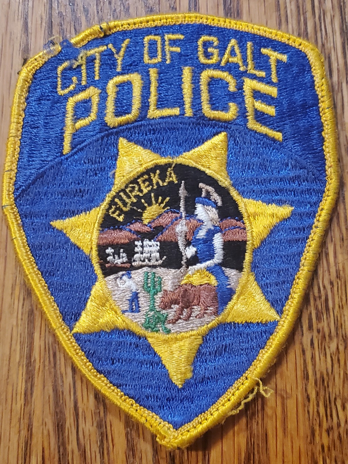Vintage shoulder patch from the Galt Police Department