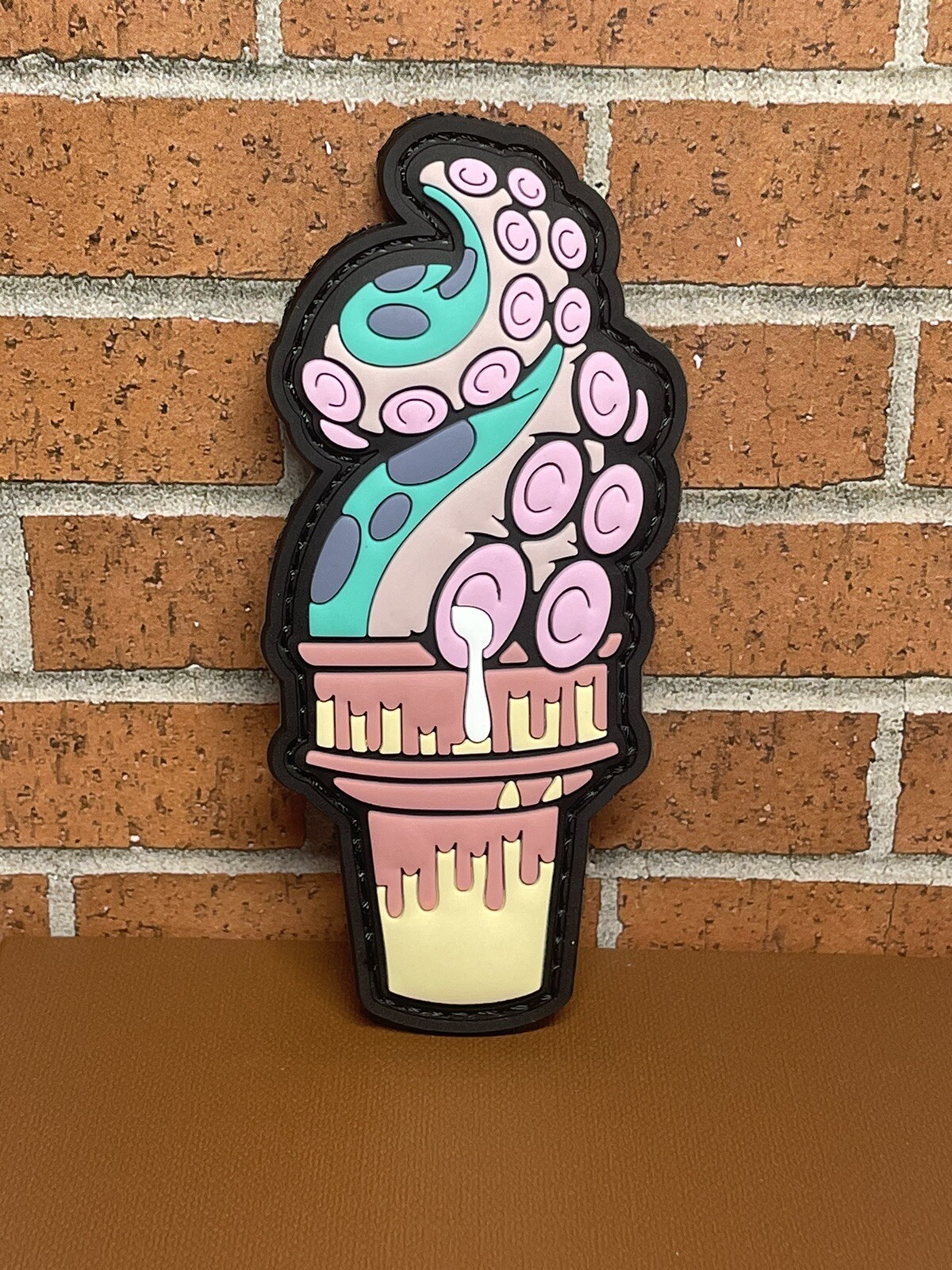PVC Tactical Morale Patch - Octopus Ice Cream Patch - Squid Tentacle Patch
