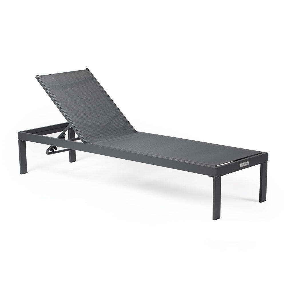 Ash & Ember Caspian Reclining Sling Lounger, 23.5 x 77.5 x 13.75