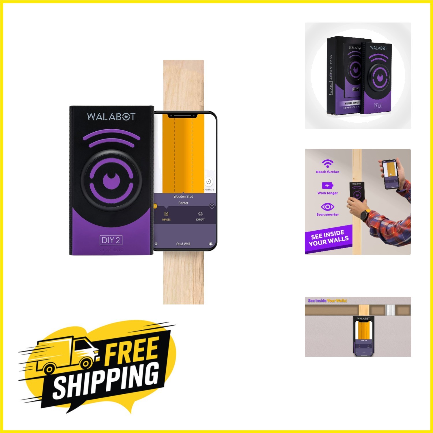 Portable Wall Scanner & Stud Finder – DIY 2 for Electrical & Plumbing Tasks