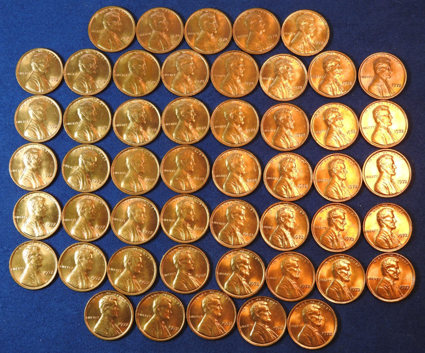 1972 Lincoln Cent Roll UNC