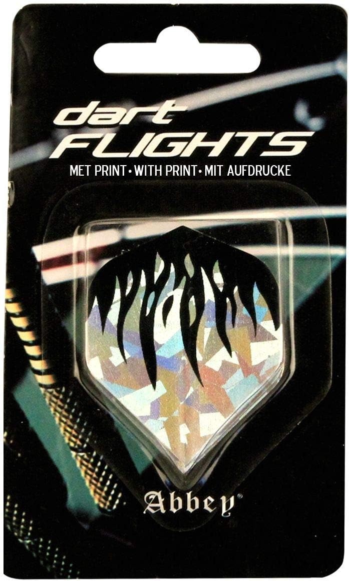 Abbey Darts Dart Flights Classic Sport, One size, silver black blue