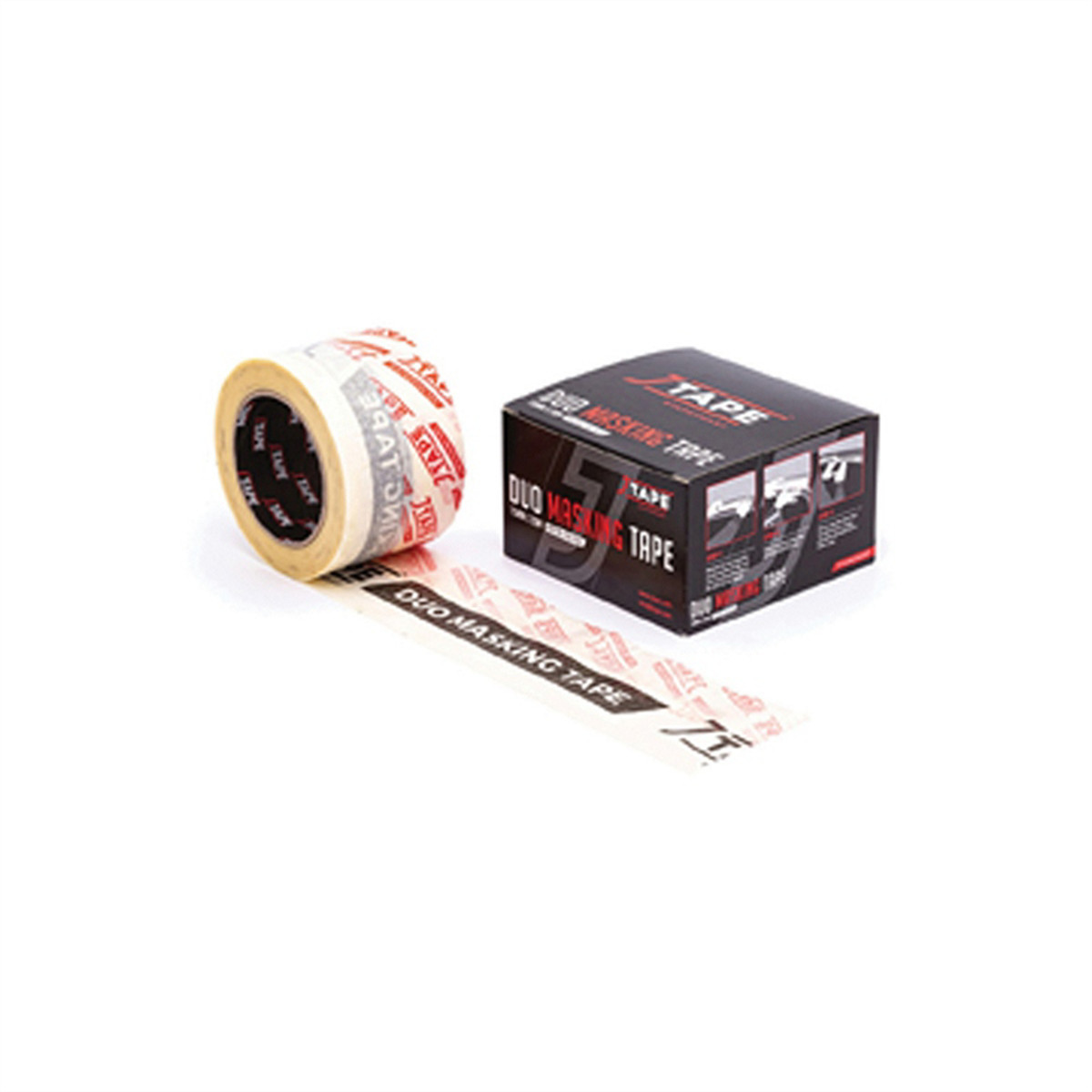 JTAPE Unlimited 1150.7520 DUO Masking Tape, 20 m L x 75 mm W, 285 um THK, Ivory