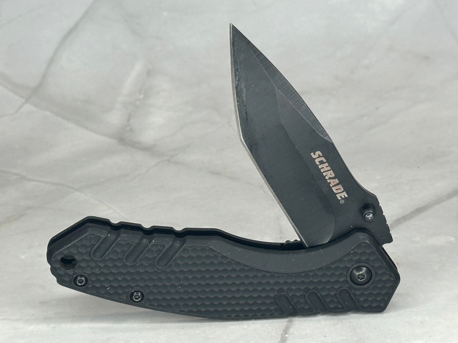 SCHRADE 4 1/2" Liner Lock Folding Knife SCP17-74 Drop Point 3" Plain Blade