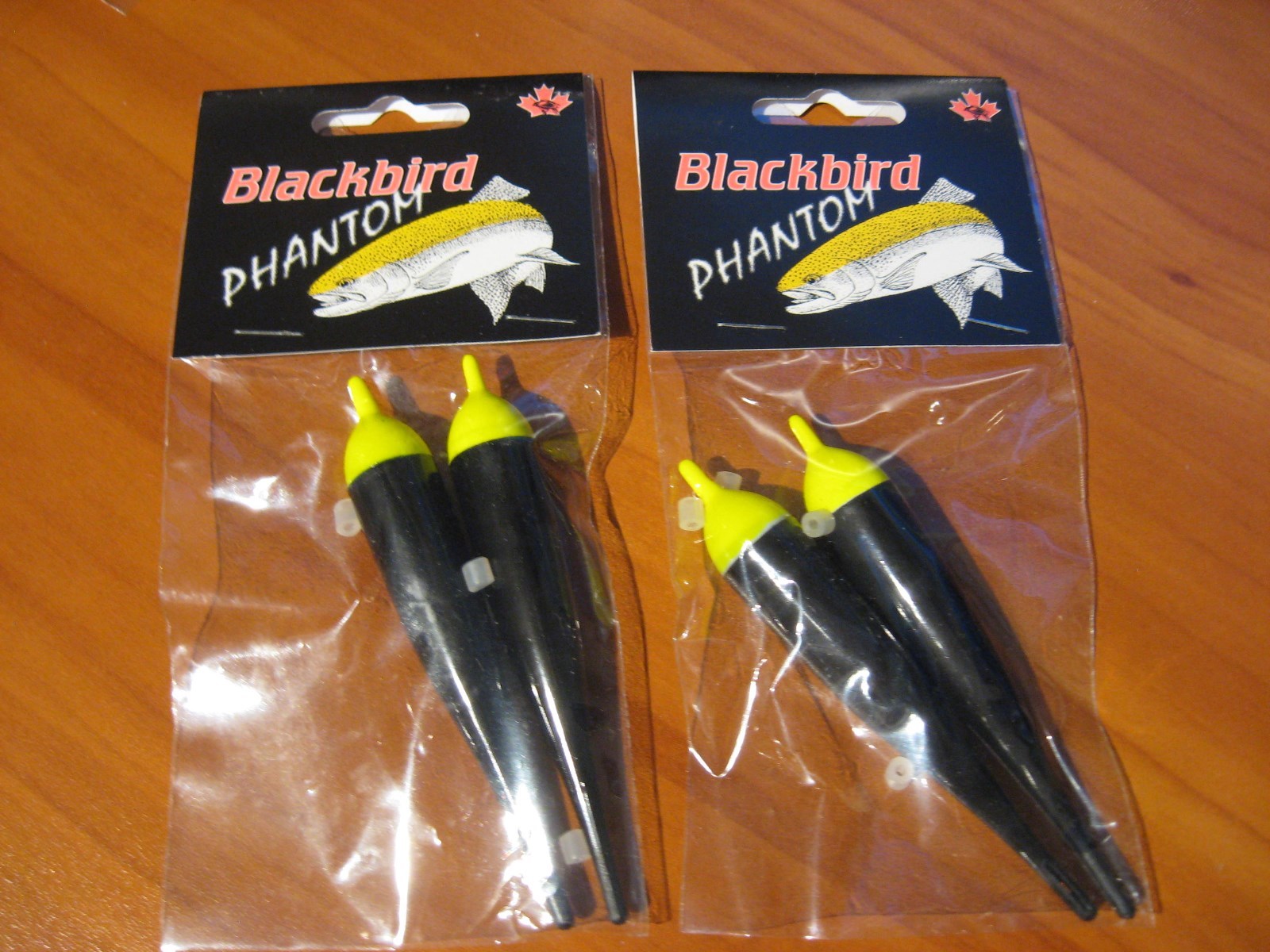 2 Packs Redwing Blackbird Phantom Black Fishing Float Bobber 6.0 Gram Chartreuse