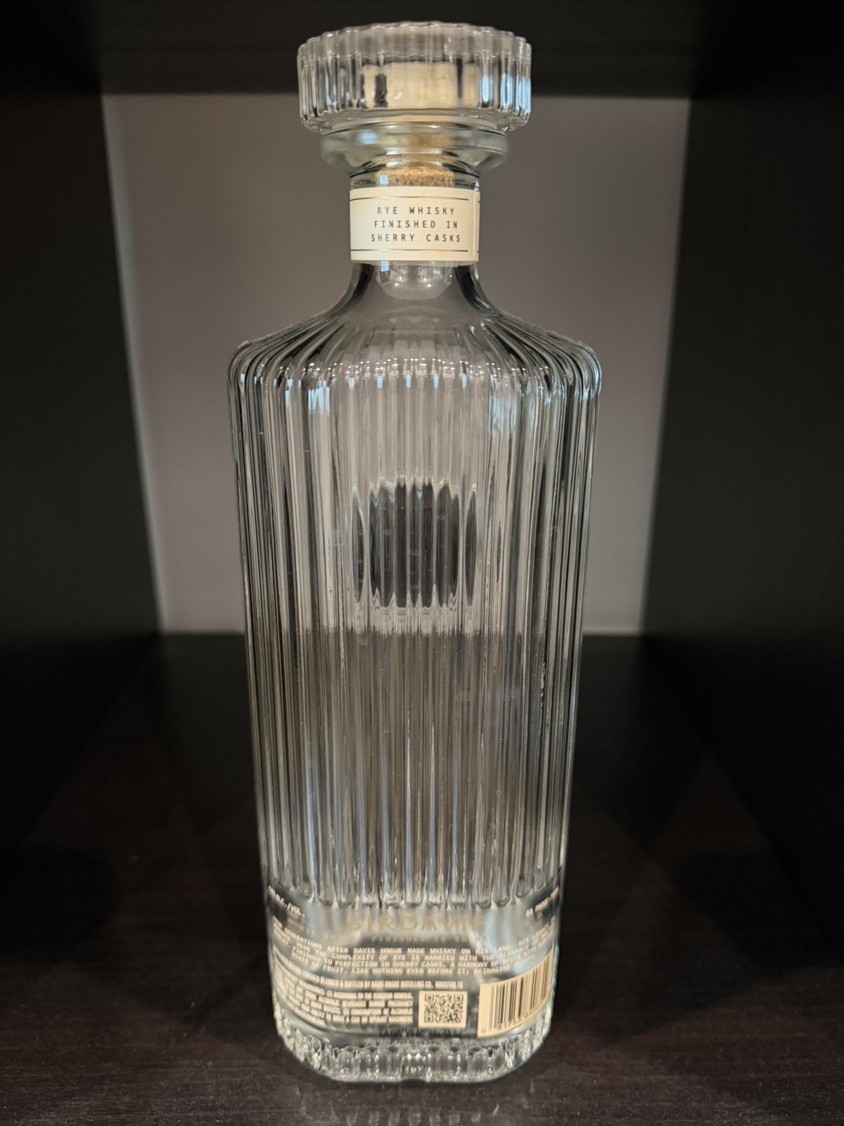 Sir Davis Rye Whisky Beyoncé Knowles-Carter 750mL ONE EMPTY BOTTLE with Top