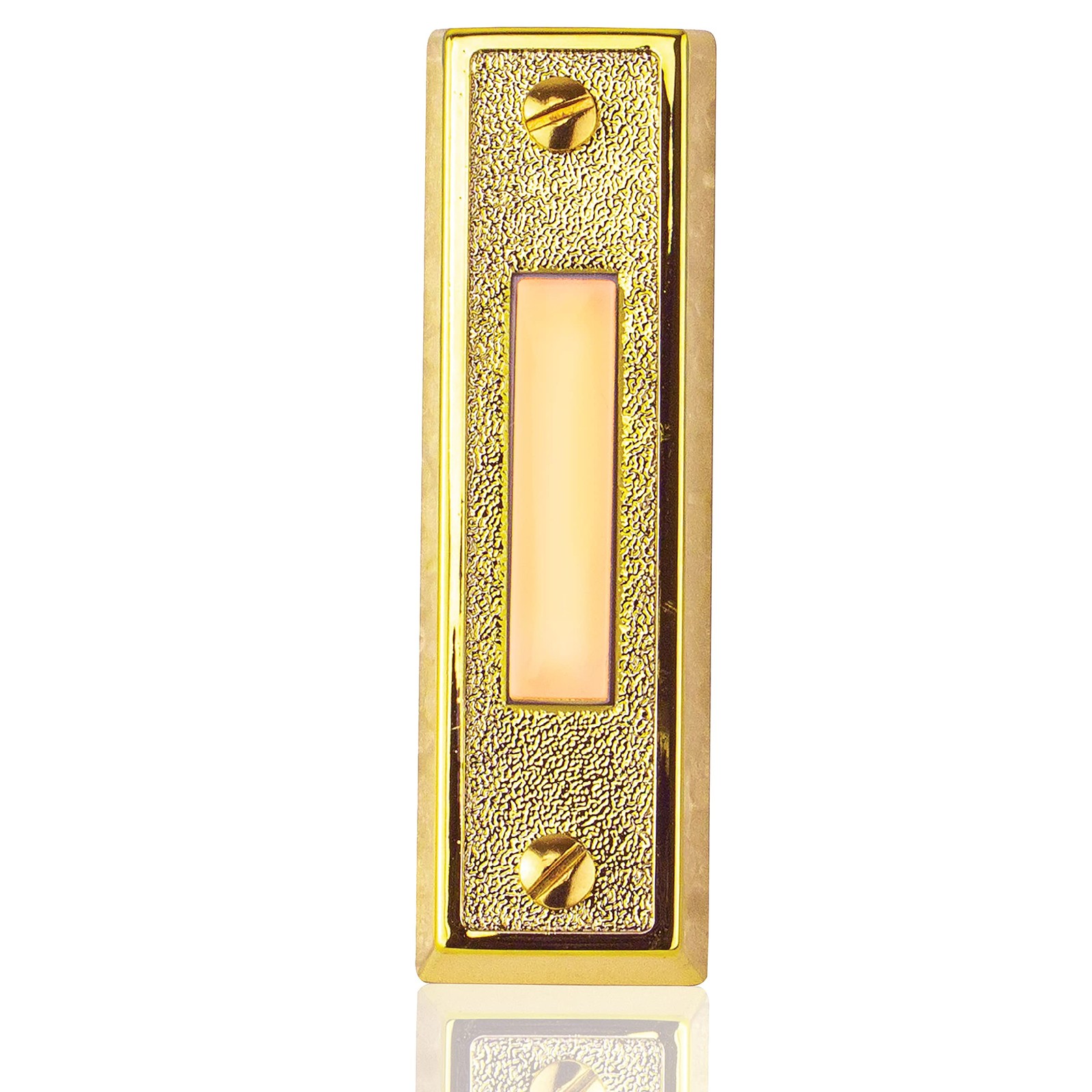 Newhouse Hardware BT2BL Lighted Doorbell Button, 1-Pack, Brass