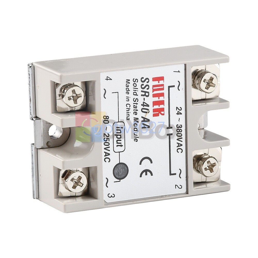 SSR-40AA 40A Solid State Relay Module SSR 80-250V AC / 24-380V AC