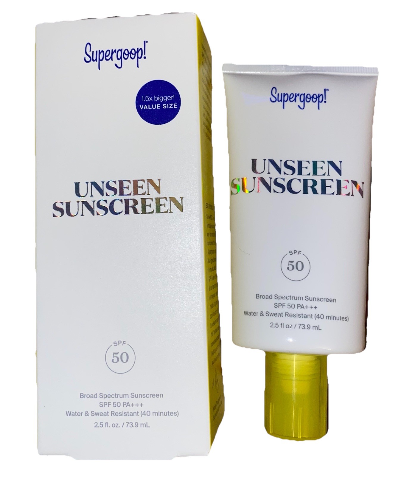 Supergoop Unseen Sunscreen 2.5 fl oz Value Size SPF 50 NEW IN BOX