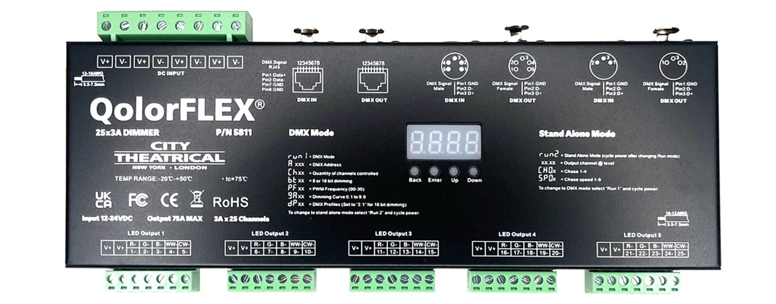 City Theatrical 5811 QolorFLEX 25x3A DIMMER