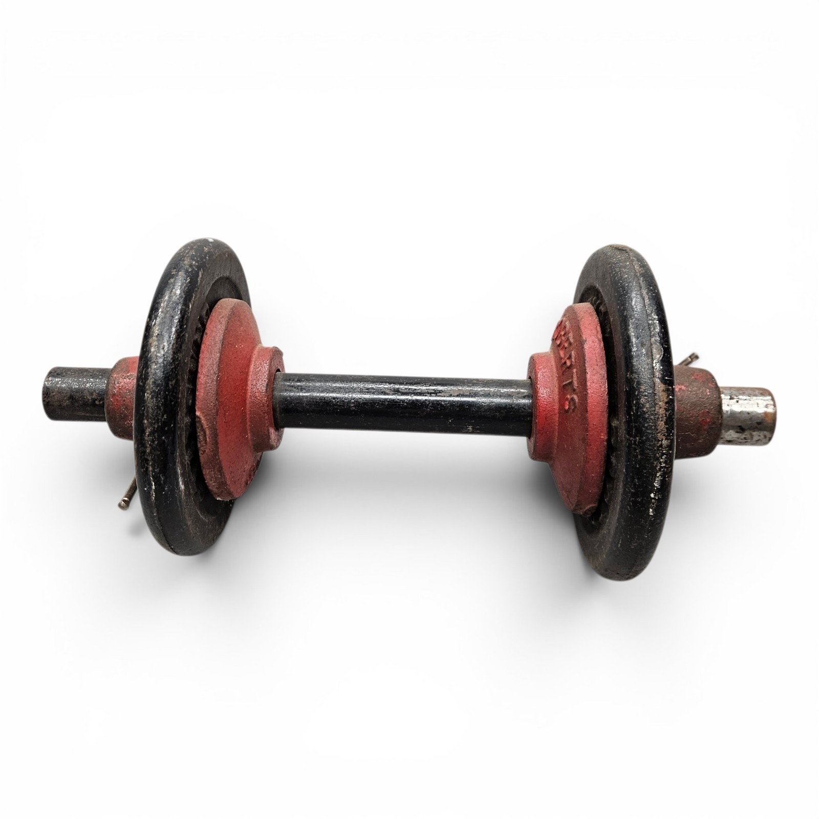 Vintage Roberts 5 Lb Cast Iron Adjustable Dumbbell 18 Lbs 8 Oz
