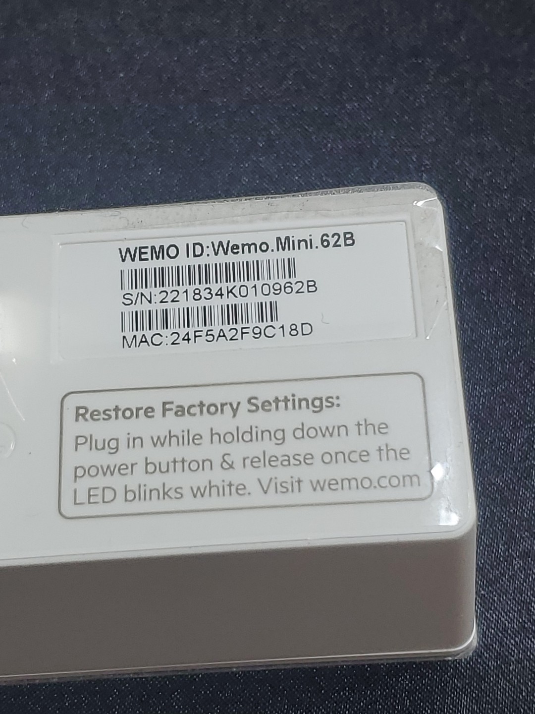 Belkin / WeMo Mini F7C063 Wi-Fi Smart Plug