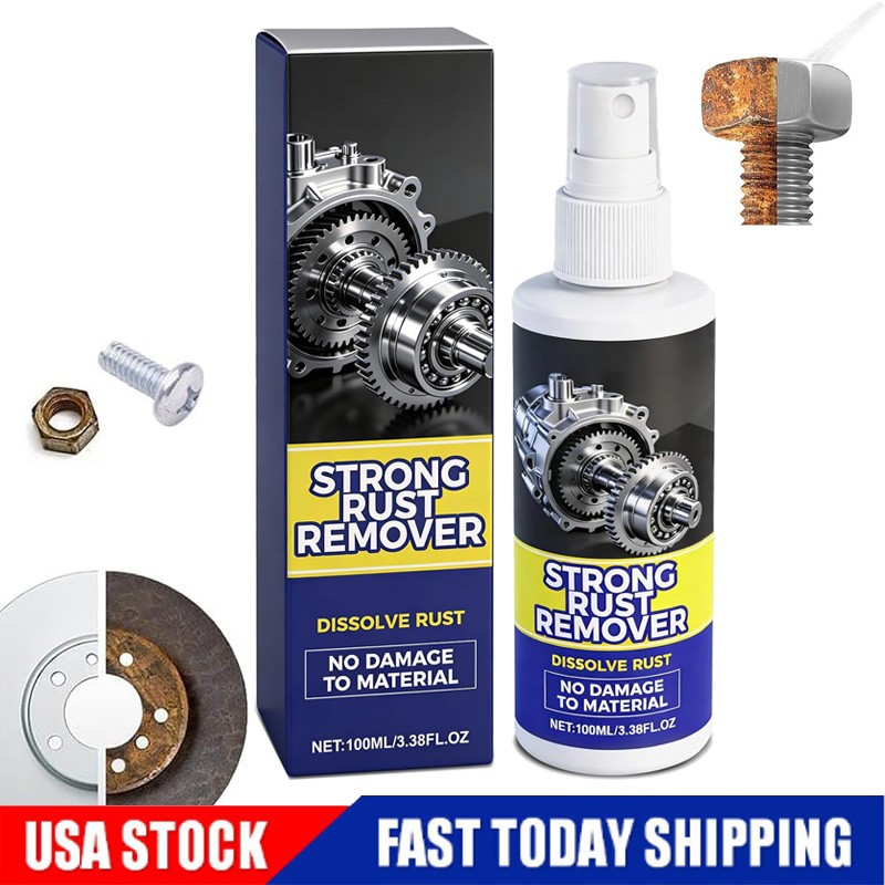 2026 Strong Rust Remover 100ml/3.38fl.oz Powerful Rust Removal Spray For Cars