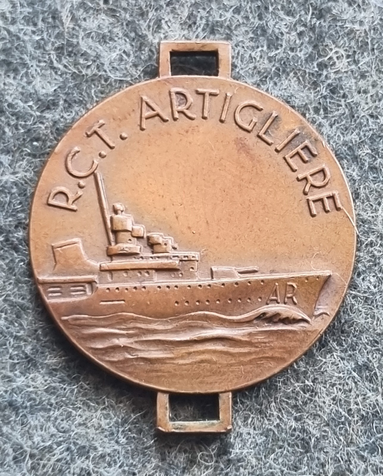 1939 XVII° TUSCAN GATHERING LIVORNO REGIO DESTROYER "ARTILLIER" MEDAL
