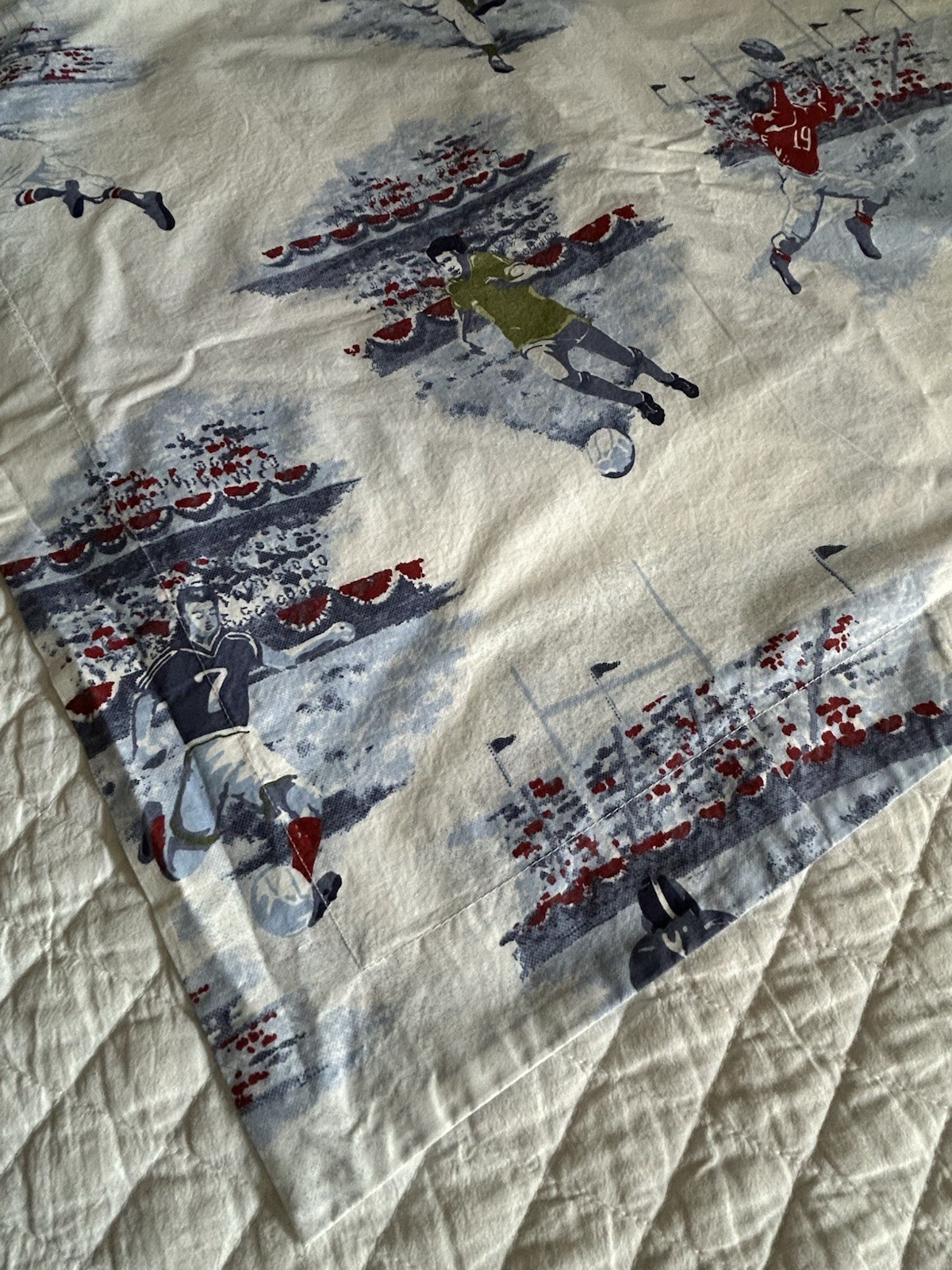 Pottery Barn Kids All-Star Sports Pillow Sham Football Baseball Soccer Standard