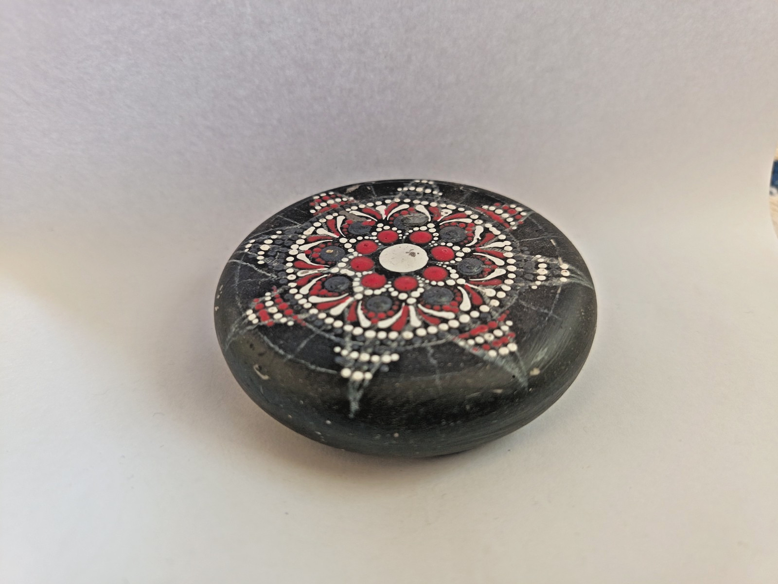 Mandala themed ornaments handmade stone paintings